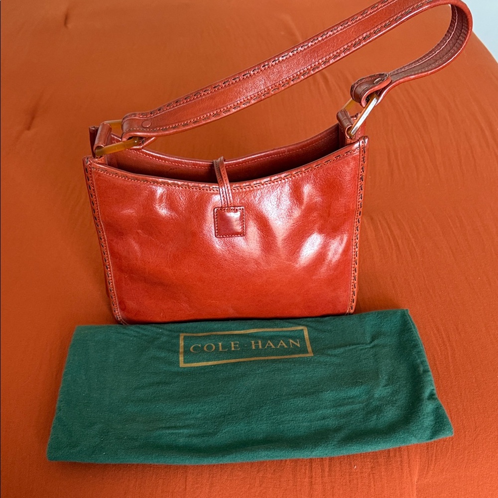 Cole Haan Neo Vintage early 2,000’s Leather Shoulder Bag - Picture 2 of 8